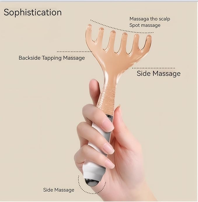 Scalp Massager & Gua Sha Tool Set - Manual Head Massager, Massage Comb for Relaxation & Stress Relief (Pink & Pink)