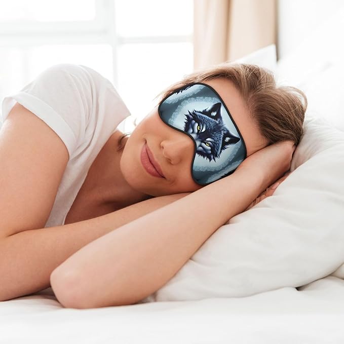 Fierce Wolf Head Head-Mounted Double-Sided Light-Blocking Sleeping Eye mask to Protect Eyes and Relieve Eye Fatigue