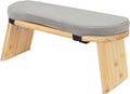 Meditation Bench, Bamboo Meditation Seat, Meditation Chair with Cushion, Folding Prayer Bench, Non-Slip & Lightweight