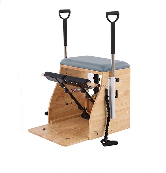 Professional Pilates Stability Chair with Split Pedals & Handles, Versatile Combo Reformer for Home & Studio, Pilates Exercise Equipment for Strength & Flexibility