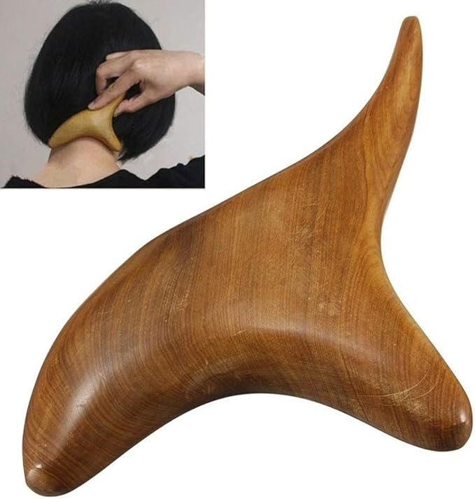 Reflexology Traditional Wooden Thai Massager Tools Full Body Foot Stick Hook Back Spa Face Gua Sha Therapy Trigger Point Massage Tool Relieve Shoulder Pain Wood (Set of 5 Full Body Massage)