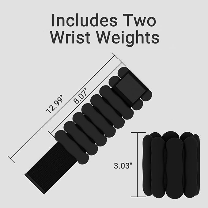 Wrist Ankle Weights for Women Men, Leg Arm Wrist Weights Bangles 1lb*2 2lb*2 Wearable Weights Pilates Weighted Bracelet for Strength Training Walking Swimming Yoga Physical Therapy
