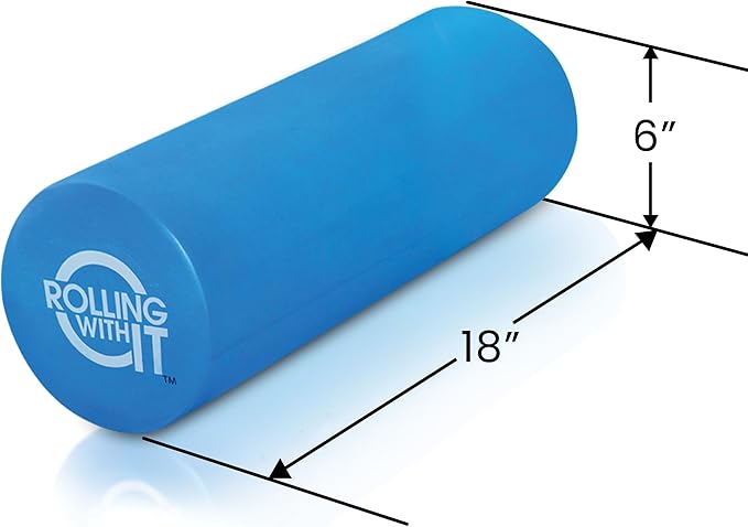 Rolling With It Foam Roller with High Density for Physical Therapy, Muscle Roller for Exercise and Muscle Recovery, Eco-Friendly Back Roller, Firm and Smooth Surface Massage Roller, Select Your Size