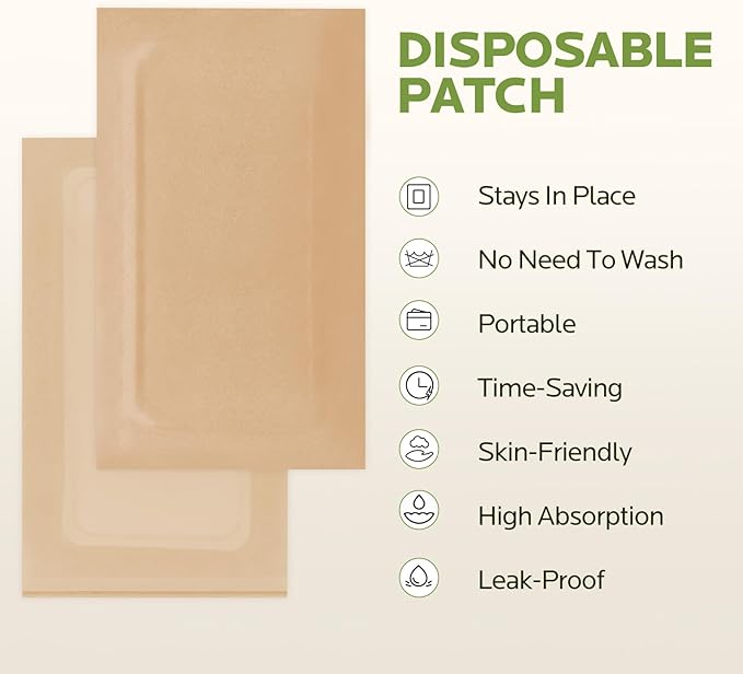 40 Pcs Castor Oil Pack Wrap: Organic Cold Pressed Castor Oil 8Fl Oz with Disposable Patches - Self-Adhesive Anti Leakage Patch for Liver Stomach Belly Button