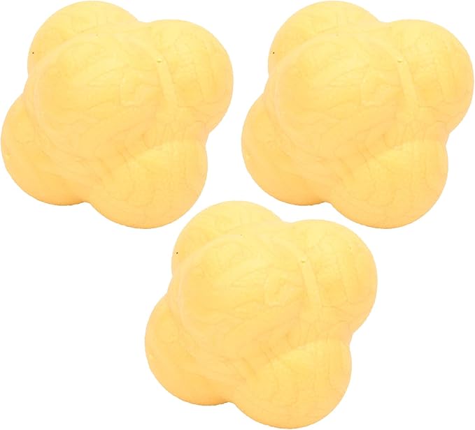 3Pcs Bounce Reaction Balls, TPR Material, Speed Coordination Training Set for Athletes, Portable and Durable Multisport Tools, Size 2.8x2.2in