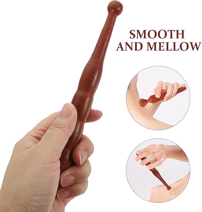 HEALLILY Foot Massage Stick 3 Pack, Wooden Reflexology Tools for Plantar Fasciitis Relief, Handheld Acupressure Wand Set for Deep Tissue Muscle Tension and Circulation, Thai Manual Aids