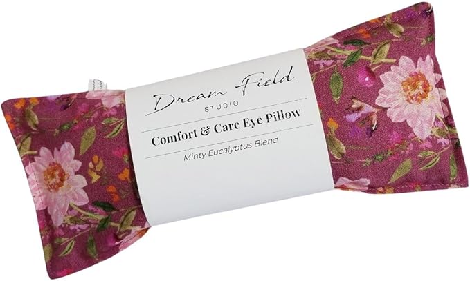 Handmade Mint Eye Pillow – Natural Flax Seed Aromatherapy Mask with Eucalyptus & Peppermint – Hot or Cold Comfort – Relaxation & Self-Care Gift – Small Batch USA Made | Forest Floral