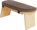 Coffee Brown Wooden Meditation Bench - Foldable, Ergonomic for Home Use
