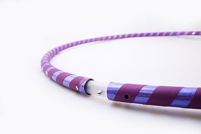 Weighted Beginner Fitness Hula Hoop for Adults - Exercise Hoop for Weight Loss & Core Workout - Large Diameter Hoop for Easy Learning - Handmade in USA - Multiple Sizes & Colors