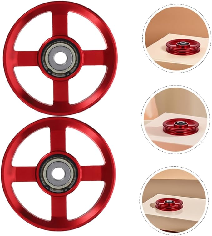 3pcs Aluminum Alloy Cable Machine Pulley Wheels Fitness Equipment Pulley System Attachment Replacement for Home Gym Strength Training