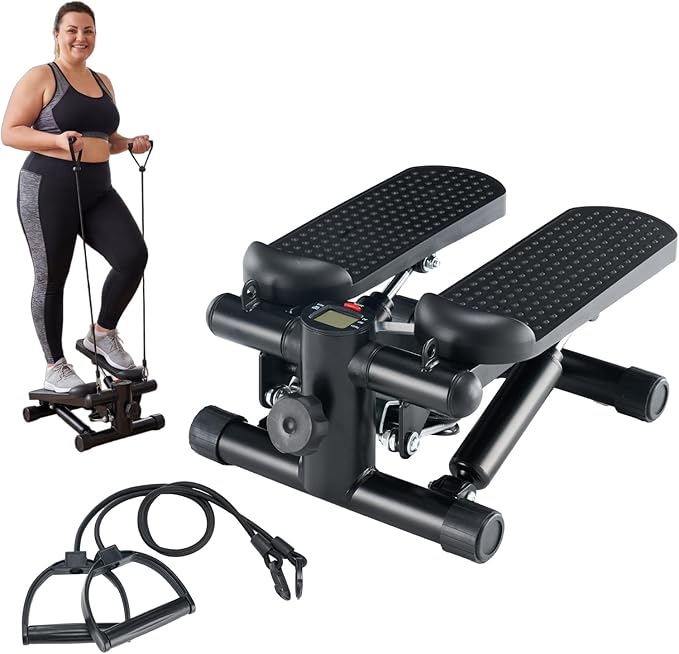 NEWBULIG Mini Stepper for Exercise at Home Stair Step Machine for Indoor Fitness Portable Home Gym Stepper for Full Body Workout 300lb Weight Capacity