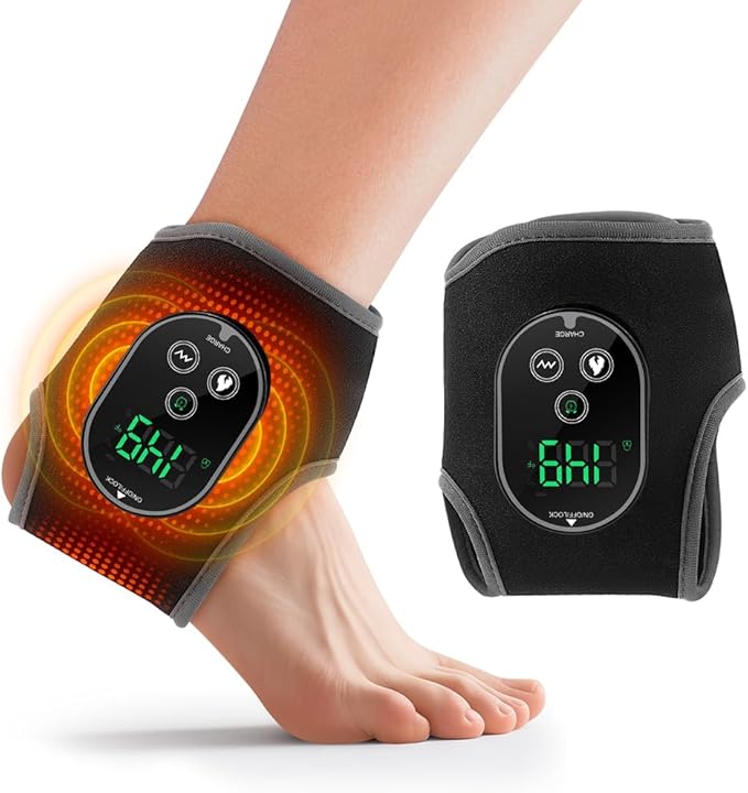 Foot Massager for Pain Relief, Ankle Massager with Heat, Ankle Heating Pad Heated Wrap Brace for Pain Foot Renew, Foot Warmer Gift