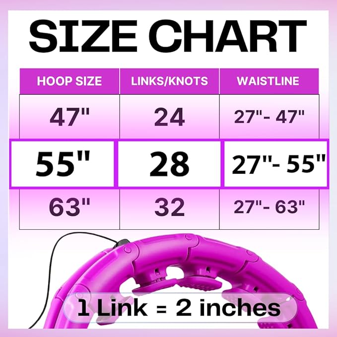 FIT ON FORM Infinity Weighted Hula Hoop for Adults Weight Loss, Smart Exercise Hola Circle Hoop for Women Abs Workout