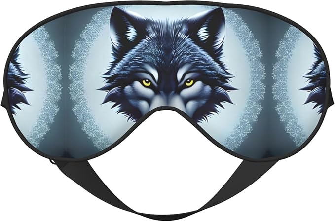 Fierce Wolf Head Head-Mounted Double-Sided Light-Blocking Sleeping Eye mask to Protect Eyes and Relieve Eye Fatigue