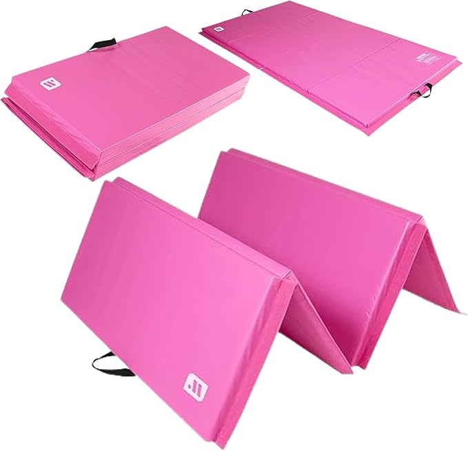 We Sell Mats - 4 ft x 8 ft x 2 in Premium Personal Fitness & Exercise Mat for Home Workout - Lightweight and Folds for Carrying – All Purpose Home Gym Mat – Thick Mat for Yoga, Pilates, Stretches