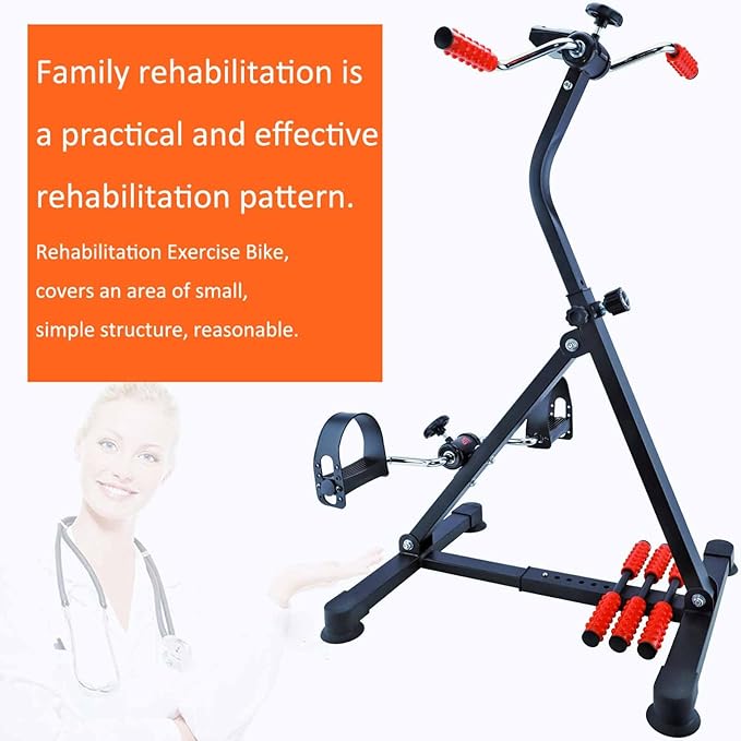 Pedal Exerciser Bike Hand Arm Leg and Knee Peddler Adjustable Fitness Equipment for Seniors, Elderly Home Dual Pedal Exercise Bike for Total Body - Great Gift for Elderly Rehab