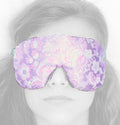 Handmade Opulence Yoga Eye Pillow - Weighted Flaxseed Fill, Lavender Aromatherapy, Satin & Velvet, Adjustable Strap - Ideal for Meditation & Restful Sleep - Lovely Lilac - TEMFL-LL