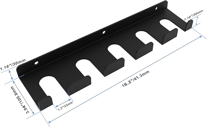 Barbell Storage Rack, Heavy Duty Vertical Hanging Rack, Wall Mounted Bar Holder, Olympic Bar Space Saver for Home, Commercial, Garage Gym