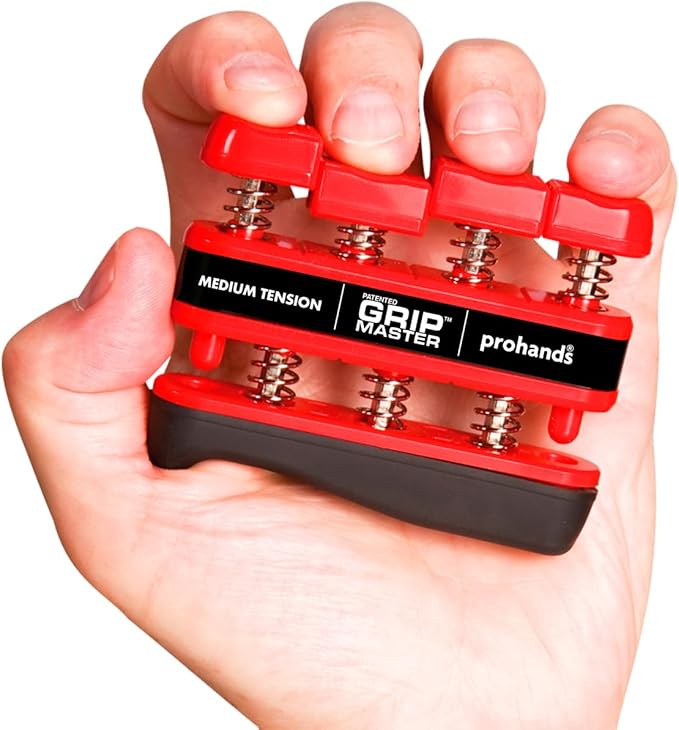 Prohands Gripmaster Hand Exerciser, Finger Exerciser (Hand Grip Strengthener), Spring-Loaded, Finger-Piston System, Isolate & Exercise Each Finger