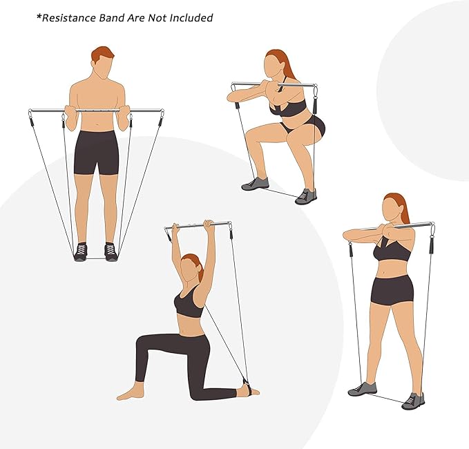 Red Portable Restore Spreader Bar, Exercise Guide Pilates Sports Aid Training Fitness Gear, Home Yoga Gym Kit with Fur Flocking Storage Bag