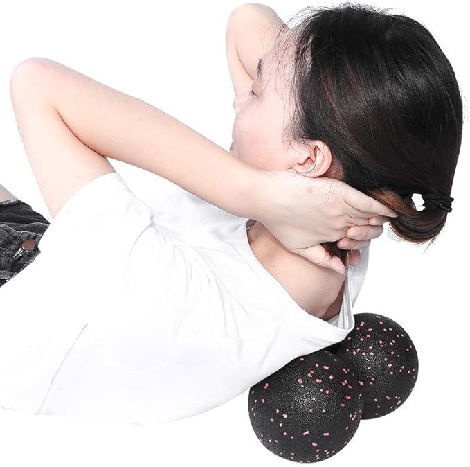 Foam Massage Tool, EPP Yoga Massage Foam Ball Peanut Ball Roller Point Body Muscle Stress Relief Tool (16x 8cm double ball)