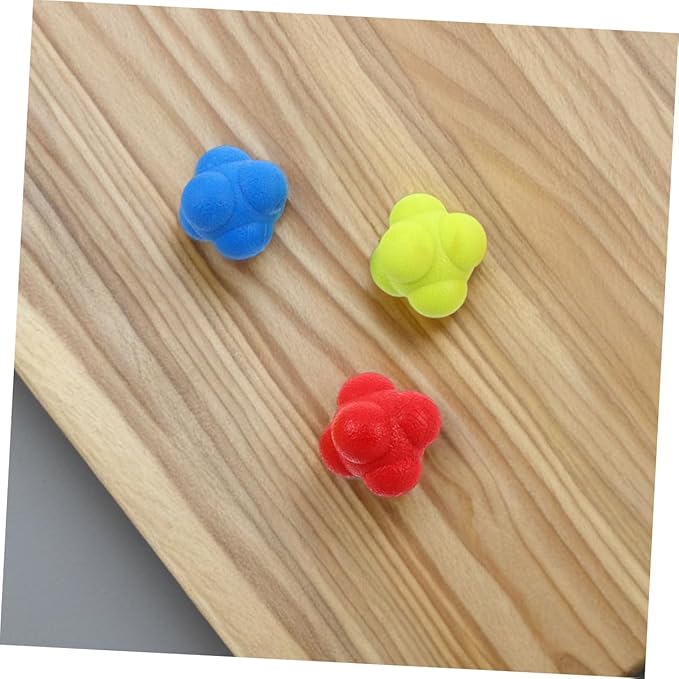 KESYOO 6pcs Reflex Training Balls Sports Reaction Balls Hand Eye Coordination Trainer Elastic for Boys and Girls Adults Indoor Sports Equipment