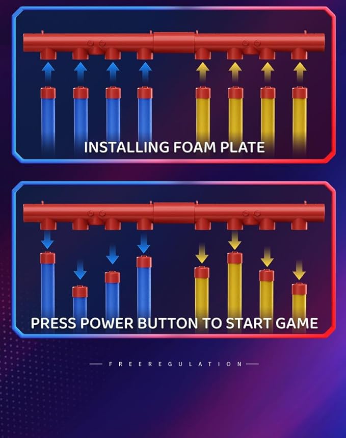 8 Sticks Reflex Challenge Practice, Falling Sticks Reaction Time Trainer Reflex Sticks Rebounce Game with Adjustable Speed Modes and Remote Contro