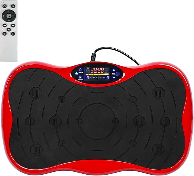 Power Waver Vibration Plate Machine with Adjustable Intensity, Vibration Platform for Full-Body Workout & Recovery, Vibration Fitness Machine for Muscle Toning/Circulation Improvement