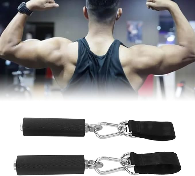 Pull Up Handle TPR Rubber Coated Grip Anti Slip Straight Gym Equipment Attachment for Weightlifting Exercise Strength Training Home Gym Workout Accessories