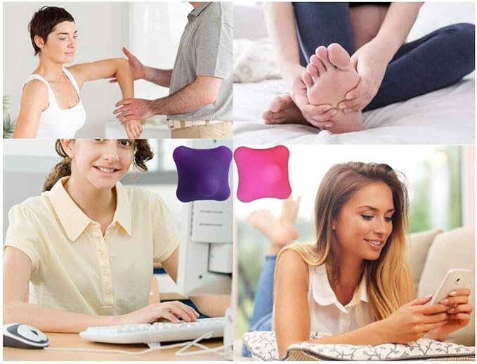 Hand Massage Exercise Therapy Balls-Deep Tissue Trigger Point Self Massage Rehab Reflexology Ball Arthritis Pain Relief Workout for Hands Palm Back Foot Shoulder Body Leg 2PCS(Pack of Two)
