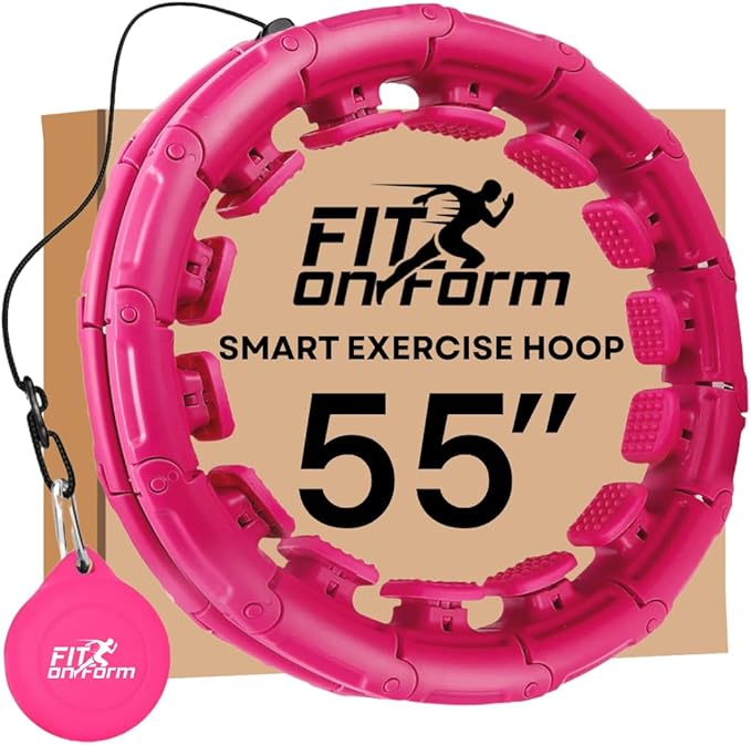 FIT ON FORM Infinity Weighted Hula Hoop for Adults Weight Loss, Smart Exercise Hola Circle Hoop for Women Abs Workout