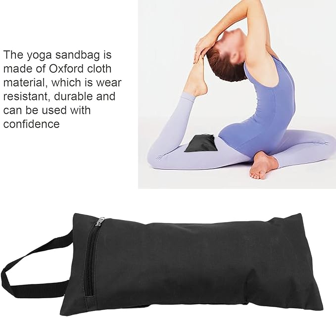 Yoga Sandbag Weighted Sand Bags Sandbags for Fitness 3 Colors Zippered Design Oxford Cloth Rollable Foldable Training Bag for Yoga Fitness Thin Arms Legs Workout