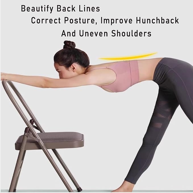 Yoga Chair,Foldable for Balance Training, Assist Pilates,for Indoor and Outdoor Yoga Studio