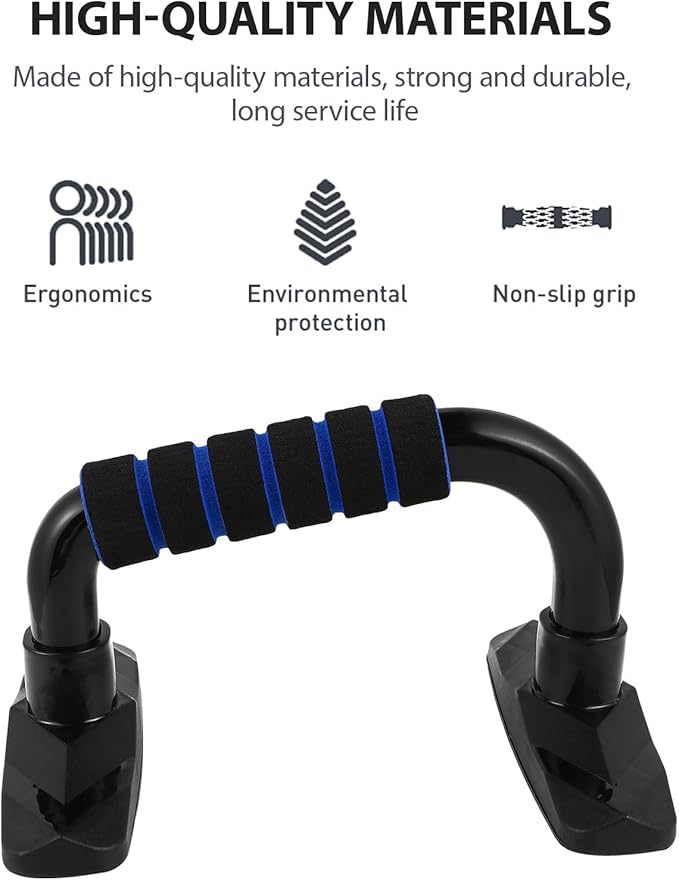 HEMOTON Push up Bars Hand Grip Strength Training Equipment -shaped Push-up Stands for Home Arm Muscle Fitness Workout