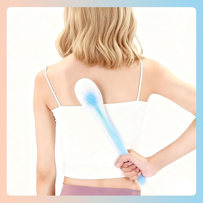 GSHOW Manual Back Massager Long Handheld Silicon Massage Hammer for Shoulder Back Soreness Relief, Massaging Whole Body Legs Arms