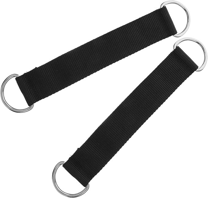 Pulley Hanging Straps Fitness Accessories 2pcs Black Sturdy Hanging Rope for Home Gym Pulley System Strength Training Equipment Attachments