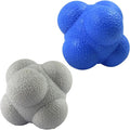 AIRLAXER Reaction Ball,Reflex Ball for Hand Eye Coordination Training,2.83 inch,Pack of 2-Blue,Grey