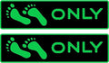 Naked Feet Only Step Pads Non-Slip EVA Foam Step Pad for Boat Gunwales & Ladders, 6mm Brushed Marine Grade Anti-Skid Adhesive Pads (Pair) SeaDek Technology - Black/Green