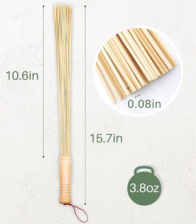 Massage Bamboo Broom for Sauna and Banya - Relaxing Massage Cellulite Massager - Asian Massage Tools for SPA