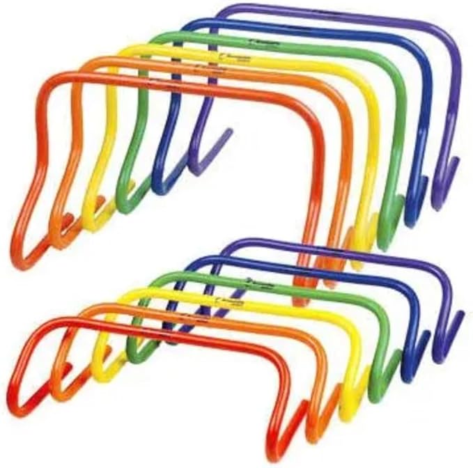 Sports Health™ - Training Hurdle Set, for Agility, Speed and Balance Training, Practice and Training for Sports - Set of 6 Hurdles
