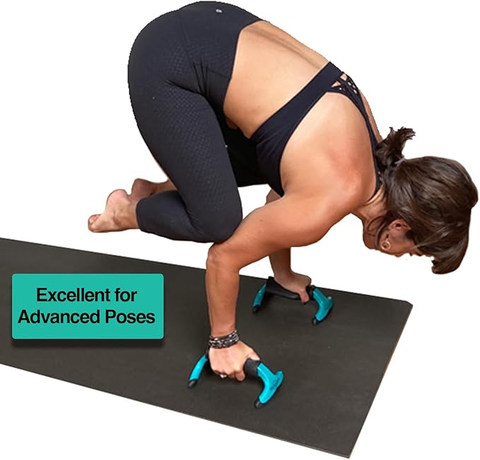 Premium Quality Wrist Alignment Yoga Blocks to Eliminate Wrist Pain in All Poses - Great for Yoga, Pushups and Pilates. Set of 2 with Instruction Card