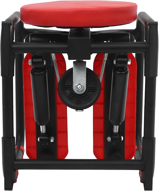 Multi-Function Stepper with Seat,Side-to-Side Lateral Rocking Fitness Stepper with Digital Monitor/Resistance Bands Machine, Total Body Workout, 300LBS Capacity for Home Office Workout