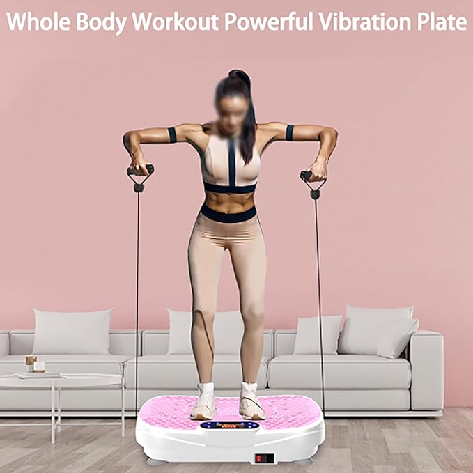 Vibration Plate Exercise Machine, Whole Body Workout Vibration Fitness Platform, Shake Board Sport, Adjustable Speed, Compact Portable Design, Supports up to 330lbs