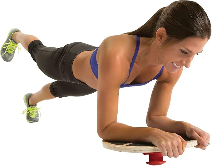 GoFit Black Adjustable Wobble Board, 15" (GF-RWBBA)