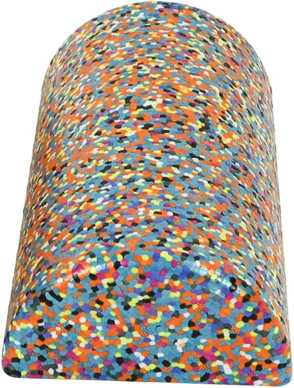 Mipcase Half Foam Roller for Physical Therapy : Soft EPP Foam Exercise Roller for Yoga Pilates Stretching Balance Training, 11.79X5.89X2.95in (Colorful)