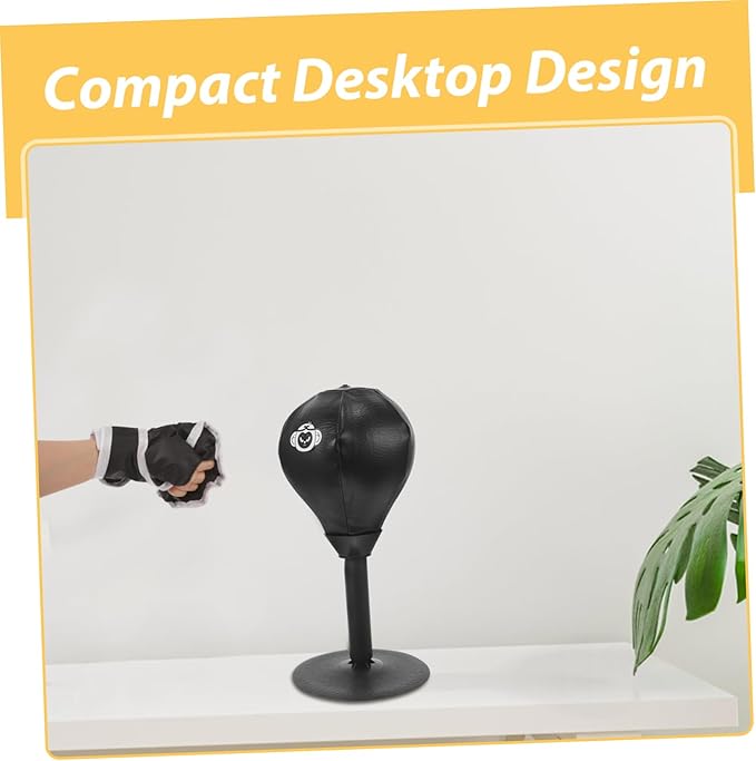 1Set Boxing Reaction Ball Suction Cup Design for Home Office Use Portable Inflatable Training Ball for Fitness Relief Reflex Improvement