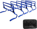5 Pieces Agility Hurdles Training Speed Hurdles Obstacle Rack Foldable PVC Adjustable Height Lightweight Portable Suitable for Fitness Coaching Childr