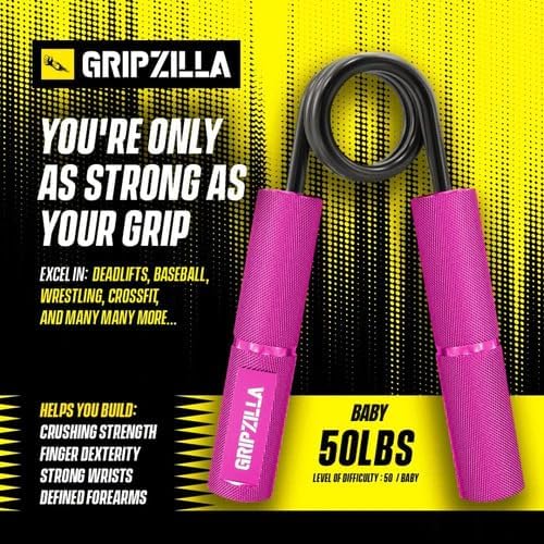GRIPZILLA Grip Strength Trainer 50-300lb, Hand Gripper Strengthener Workout Kit,Metal No Slip Heavy Duty Hand Strengthening Device, Forearm Exerciser and Wrist Strengthener