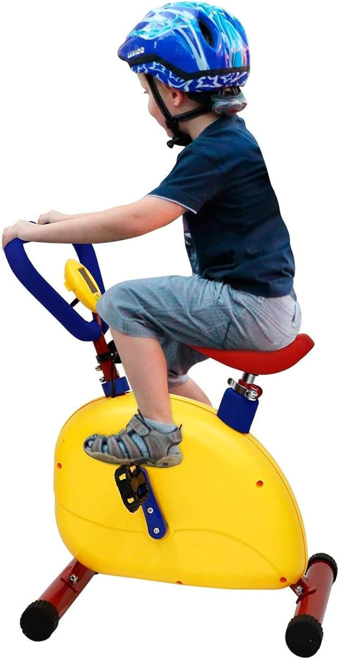 Fun and Fitness Kids Exercise Bike, for Cardio Training, Beginners Bike Games, Children's Stationary Cycle for Children's Boys and Girls Training