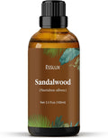 Sandalwood Essential Oil 100 ml, ESSLUX Large Single Wood Scented Oils 3.3 oz, Aromatherapy Oils for Diffuser, Candle Making, Soap, Perfume, Laundry